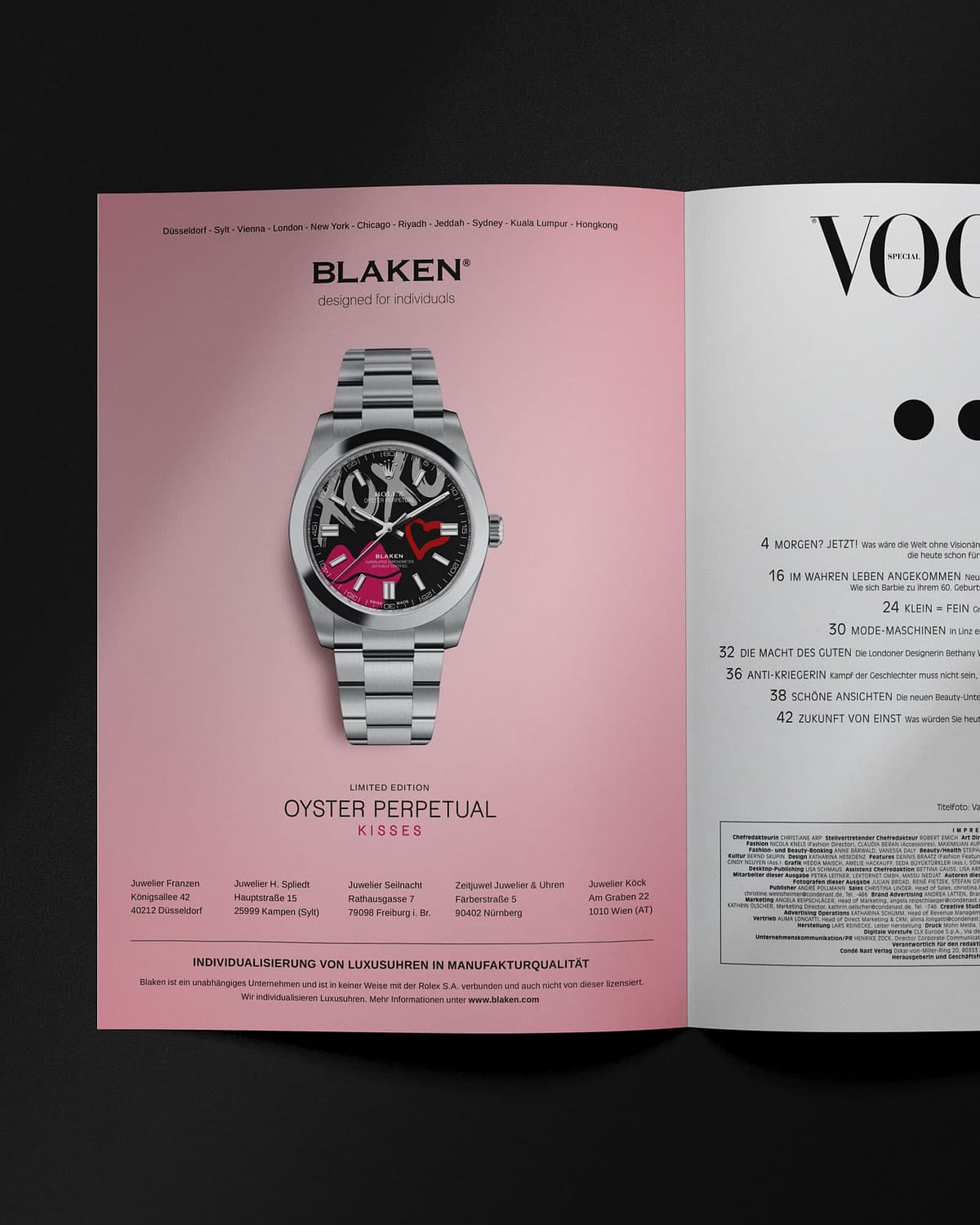 design magazin anzeige für blaken